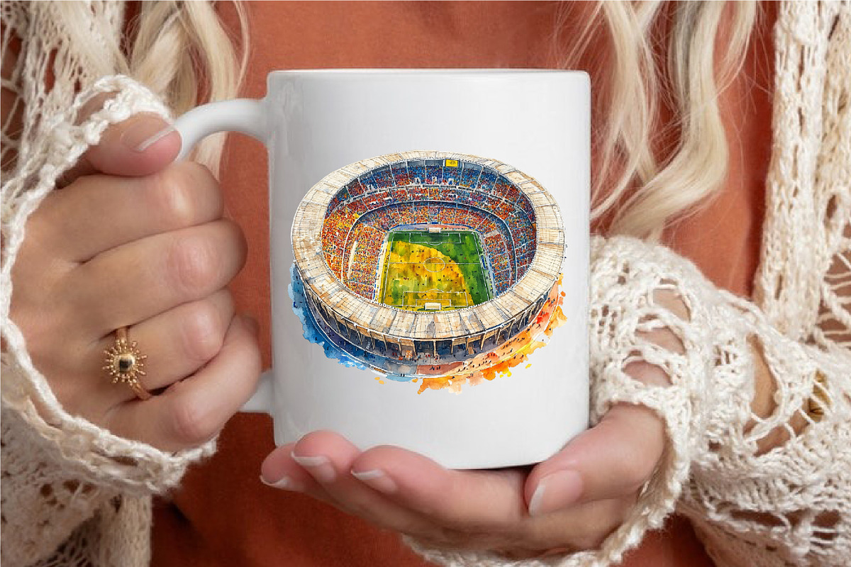 Watercolor Football, Sublimation, a Seasonal Illustration by designcity5 (Photo 5 of 5)