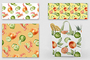 Citrus fruits and flower watercolor, a Decorative Illustration by Kate Lanbina (Thumbnail 17 of 20)