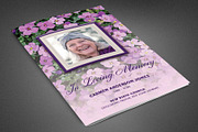 Purple Funeral Program Template, a Brochure Template by loswl (Thumbnail 1 of 3)