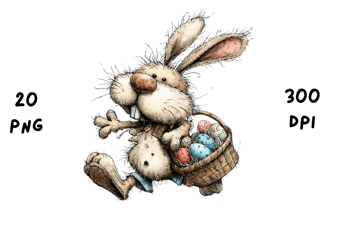 Whimsical Floral Easter Rabbit, an Animal Illustration by GiraffeCreative (Photo 8 of 20)