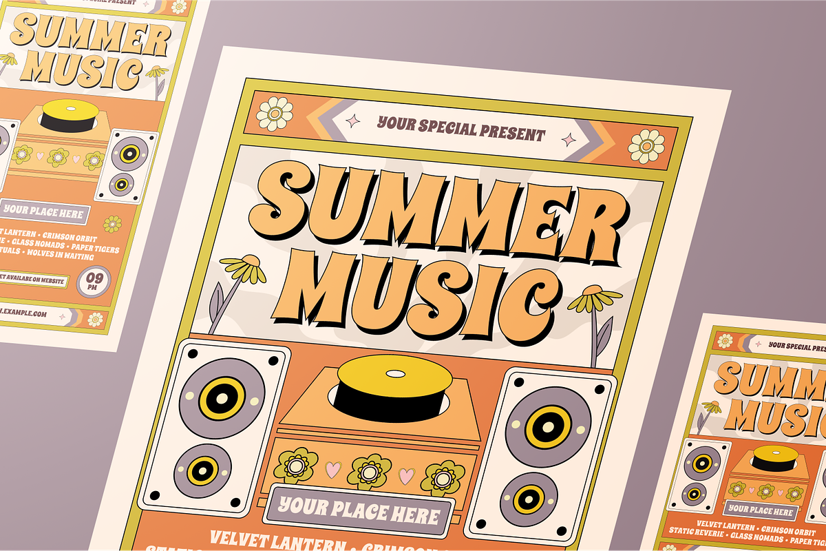 Summer Music Festival Flyer Set, a Flyer Template by Annora Studio (Photo 6 of 6)