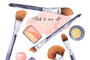 Fashion makeup watercolor, an Illustration by Watercolor & sketches (Thumbnail 2 of 5)