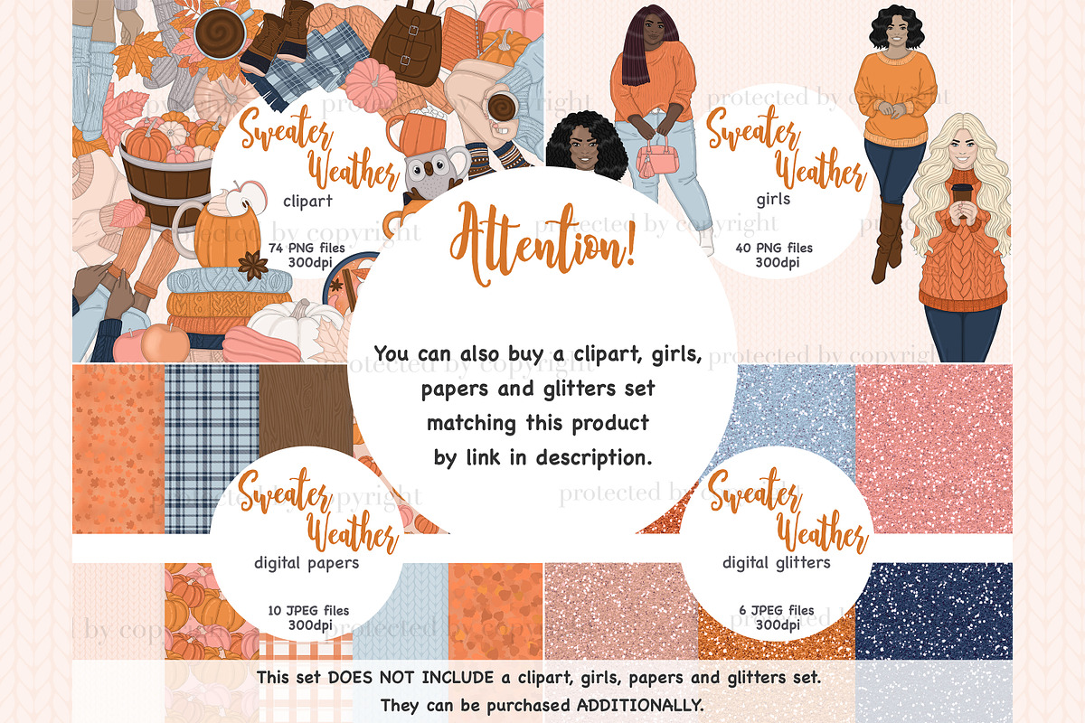 Sweater Weather Scenes, a Seasonal Illustration by GlamArtZhanna (Photo 3 of 3)