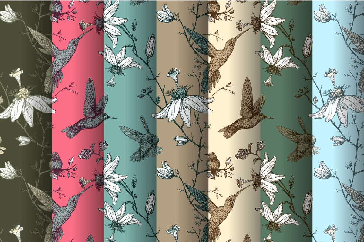 7 Blossom Patterns, a Pattern Graphic by Sunny_Lion (Photo 1 of 8)