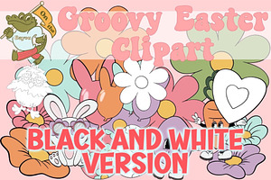 Groovy Easter Clipart