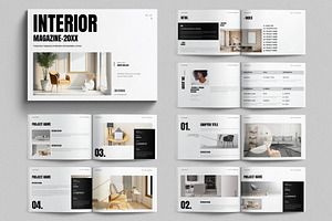 Interior Magazine Template Landscape, a Magazine Template by E-Type