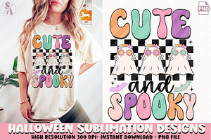 Retro Groovy Halloween Bundle PNG