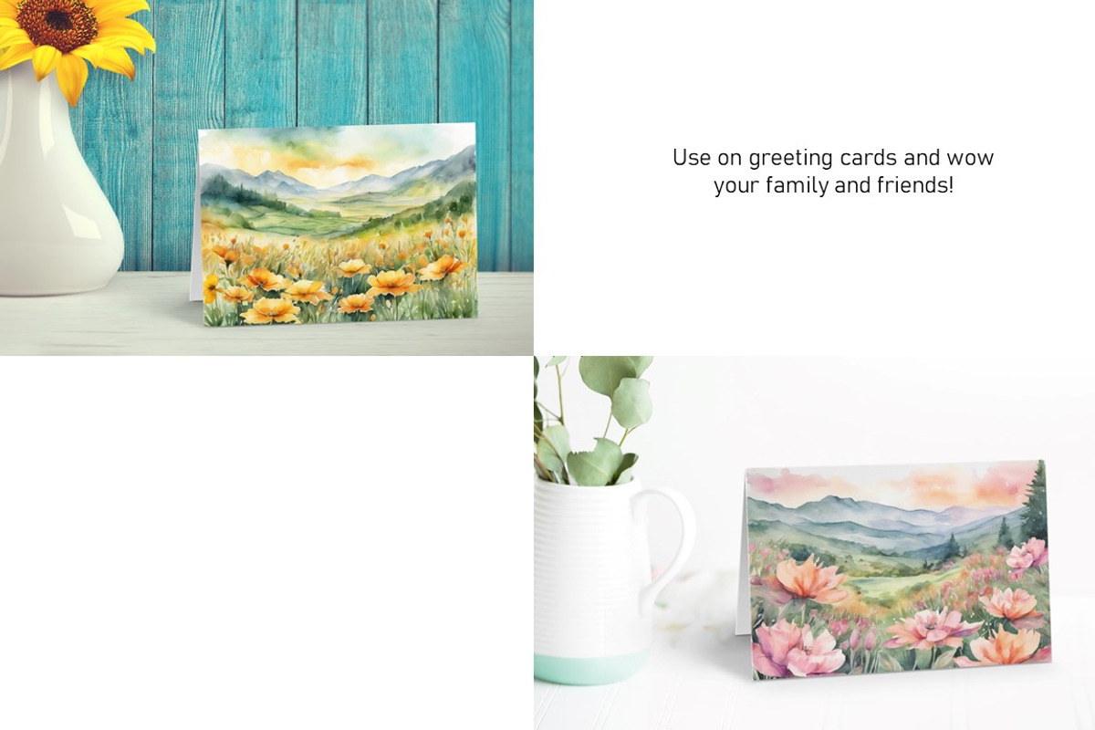 Watercolor Mountain Landscapes Set 1, a Decorative Illustration by Kat's Artful Creations (Photo 6 of 10)