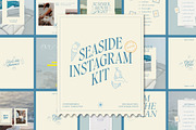 Coastal Instagram Canva Templates, a Social Media Template by Grey Ritual Studio (Thumbnail 1 of 11)