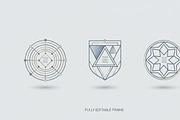 24 Minimal Geometric Logo Frames, an Emoji Icon by adenpinkstore (Thumbnail 7 of 12)