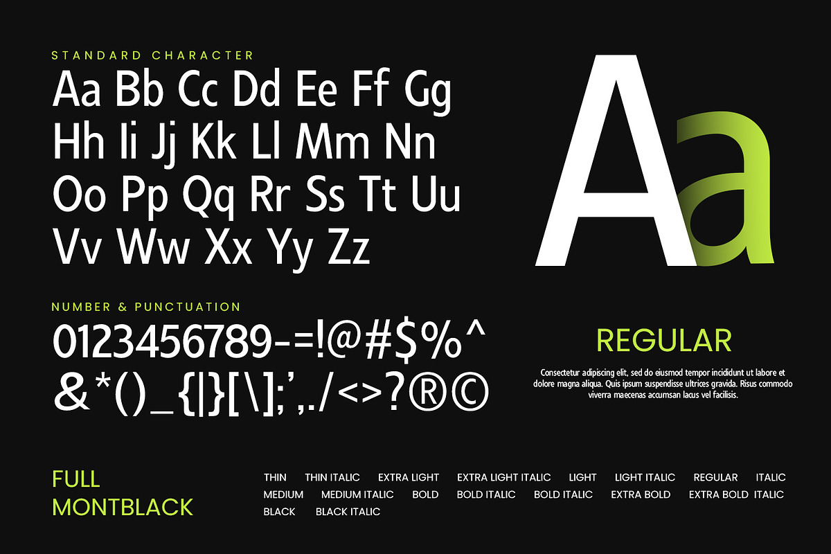 Montblack - Sans Serif Font Family, a Sans Serif Font by Umitype (Photo 9 of 10)