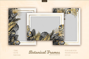 Botanical Tropical Leaves Frames
