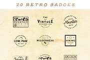 [vol. 2] 20 Minimal Retro Badges, a Branding & Logo Template by Roman Paslavsky (Thumbnail 2 of 8)