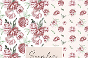 Watercolor Vintage Peonies, an Illustration by Olga Koelsch (Thumbnail 5 of 15)