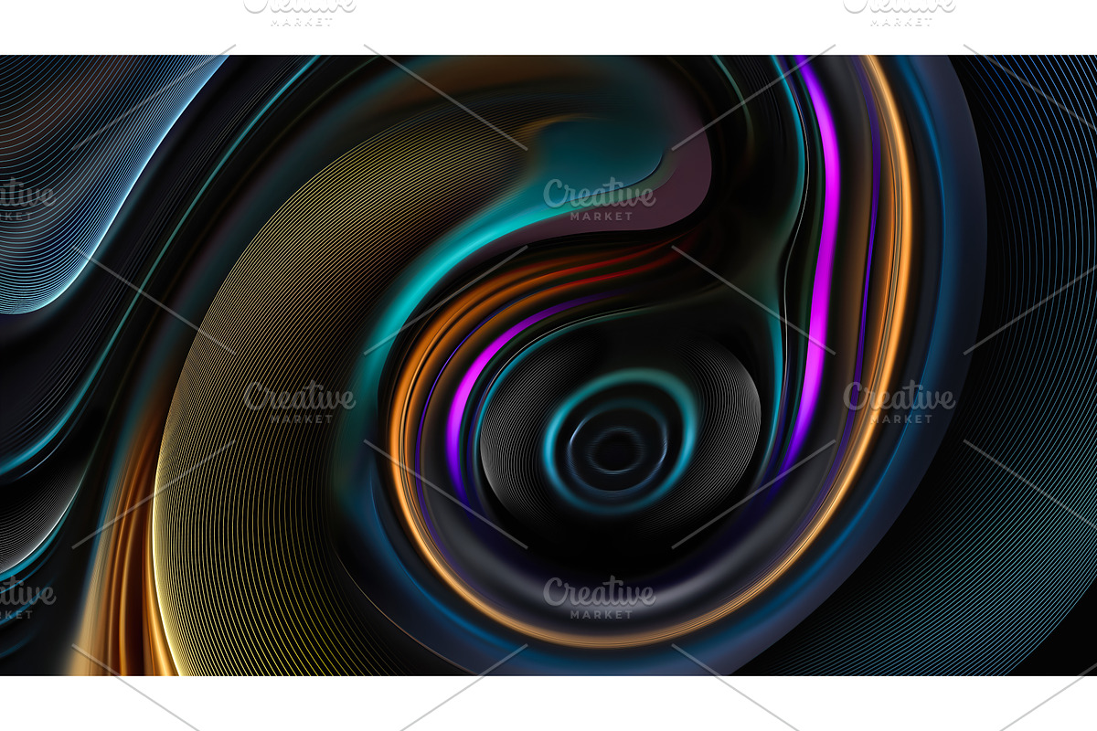 Swirling Colors Create a Mesmerizing, an Illustration by BazziBa♥