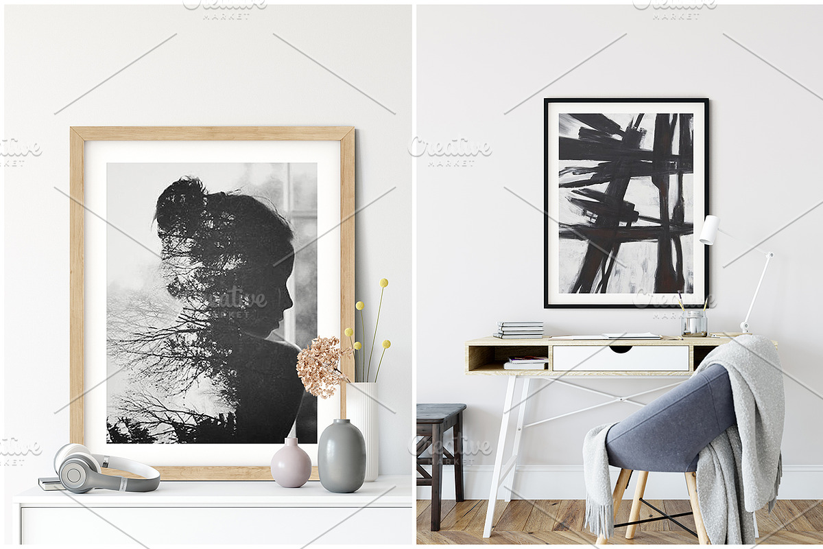 Frames & Walls Scandinavian Bundle, a Household Mockup by Yuri-U (Photo 13 of 38)