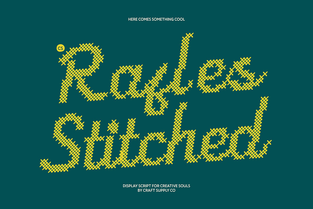 CS Rafles Stitched, a Script Font by Craft Supply Co. (Photo 1 of 8)