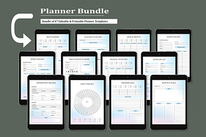 Ultimate Planner Bundle Pack, a Stationery Template by Design Zone