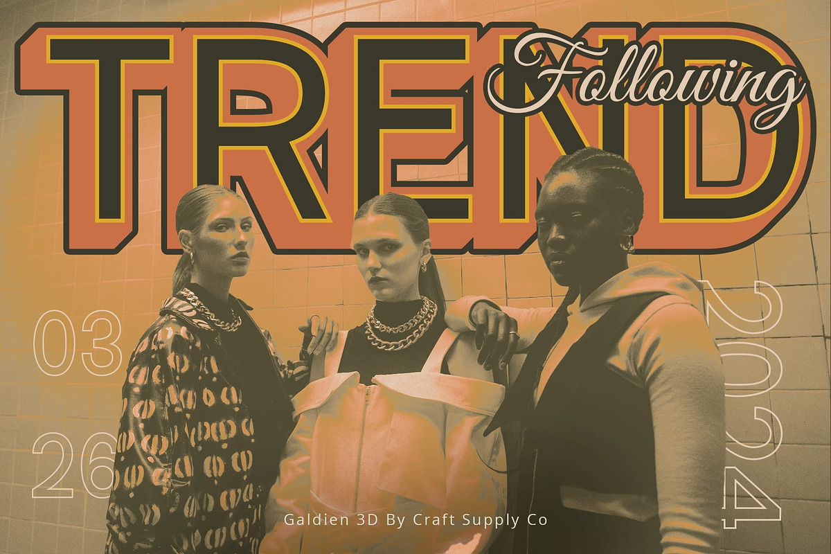 Galdien 3D, a Sans Serif Font by Craft Supply Co. (Photo 3 of 8)