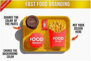 Fast Food Branding PSD, a Product Mockup by Bruno's Shop