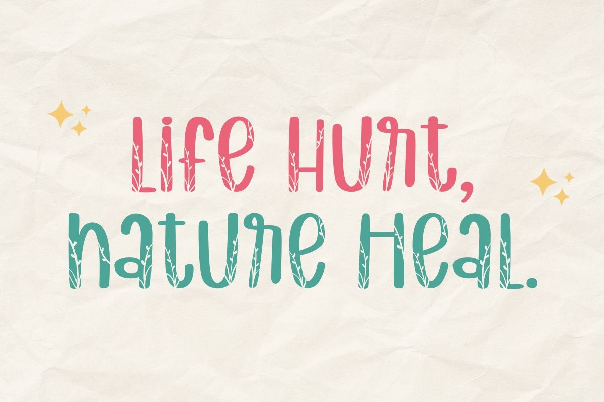 Natural Leaf | Decorative Font, a Handwritten Font by AnningArts (Photo 2 of 7)