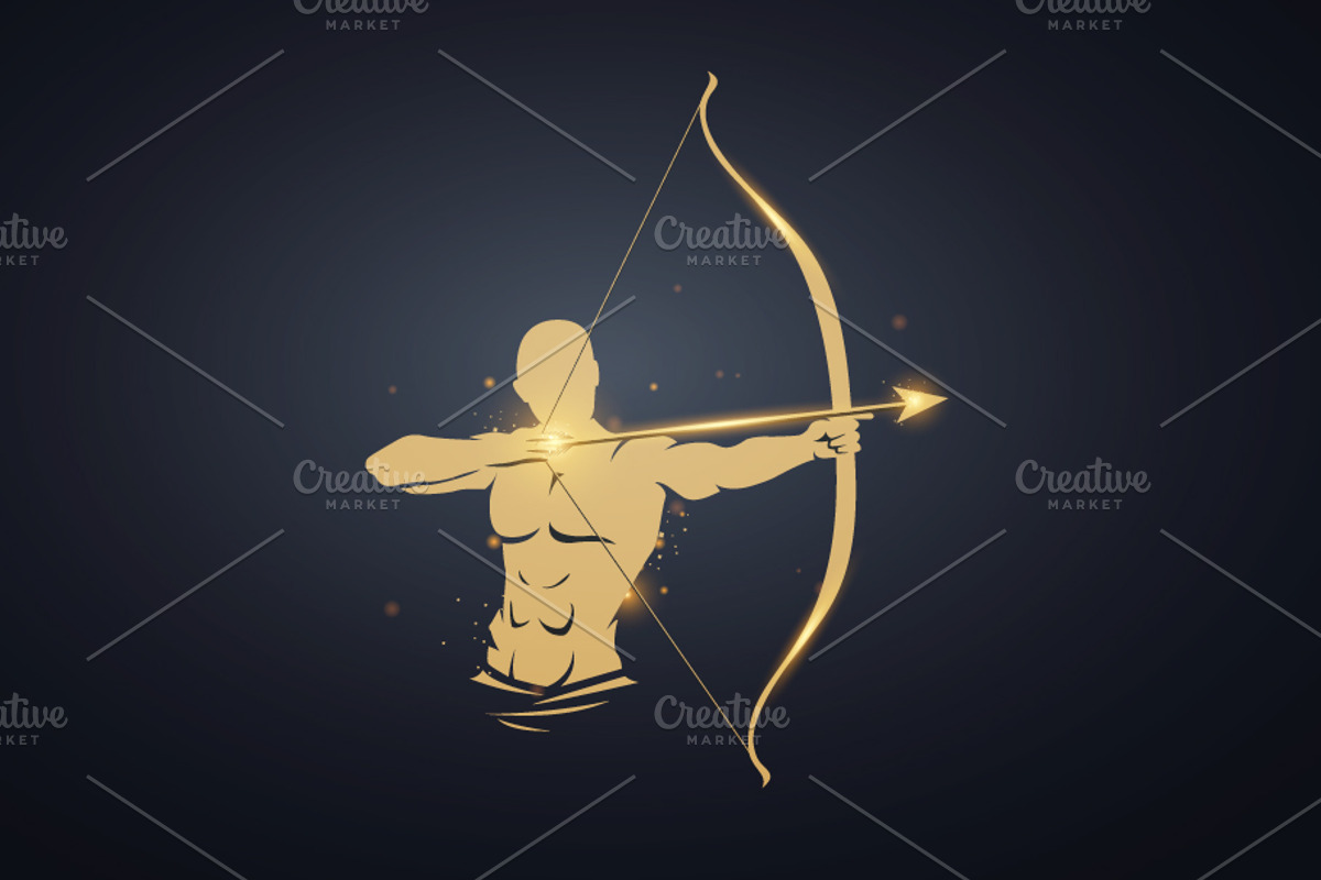 Archer Astrology Sign Sagittarius, a Person Illustration by Black White Mouse Design (Photo 1 of 3)