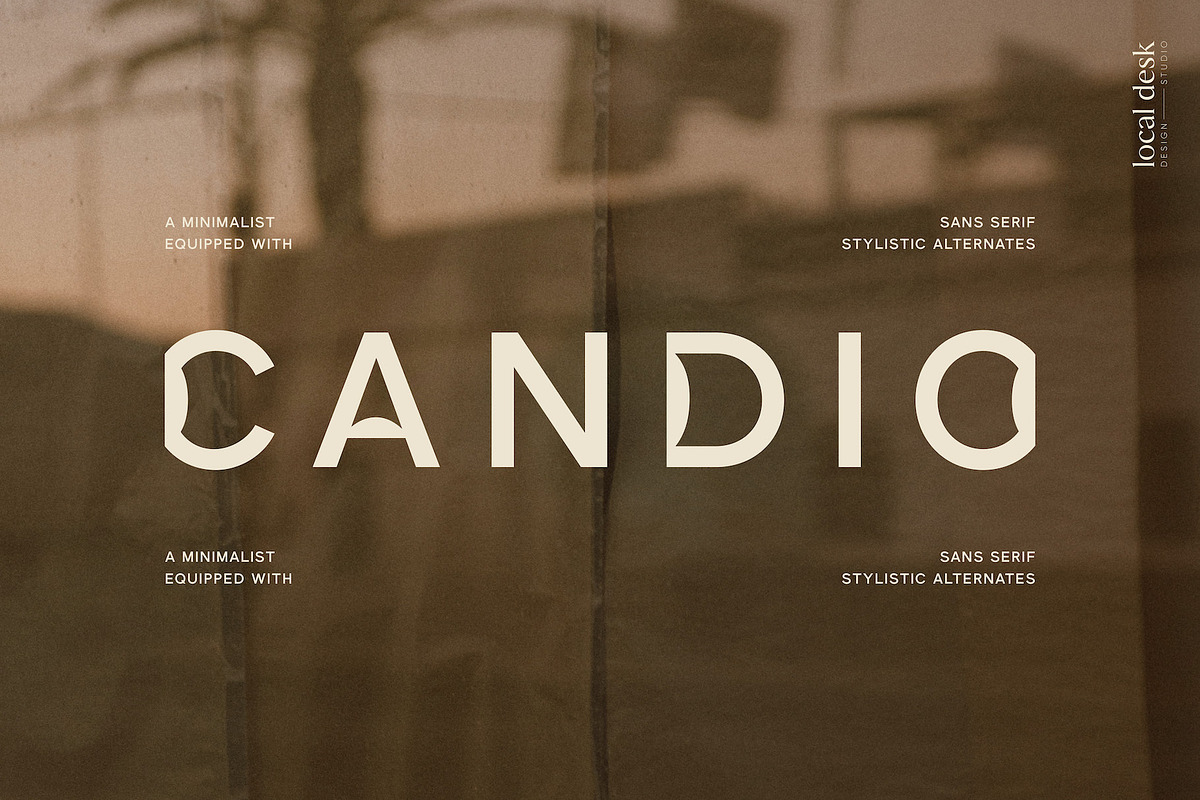 Candio – Cool Sans w. Unique Glyphs, a Sans Serif Font by Local Desk Designstudio (Photo 9 of 9)