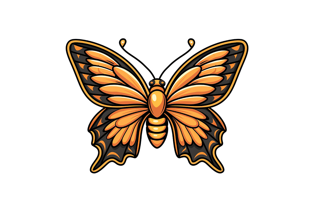 Vibrant Monarch Butterfly Illustrati, an Animal Illustration by Ghagra (Photo 2 of 3)