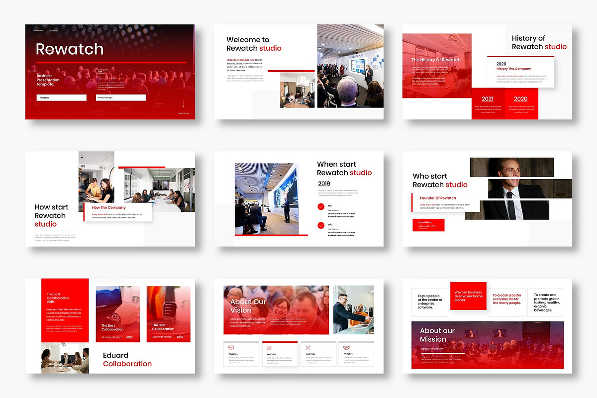Rewatch – Business PowerPoint Templa, a Presentation Template by Dens Creative Studio (Photo 2 of 6)
