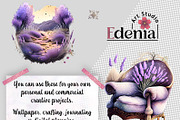 Lavender Dreams Clipart Sublimation, a Seasonal Illustration by EdeniaArtStudio (Thumbnail 2 of 6)