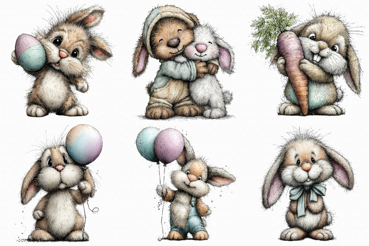 Baby Bunny Clipart, an Illustration by Libby Wishes (Photo 4 of 7)