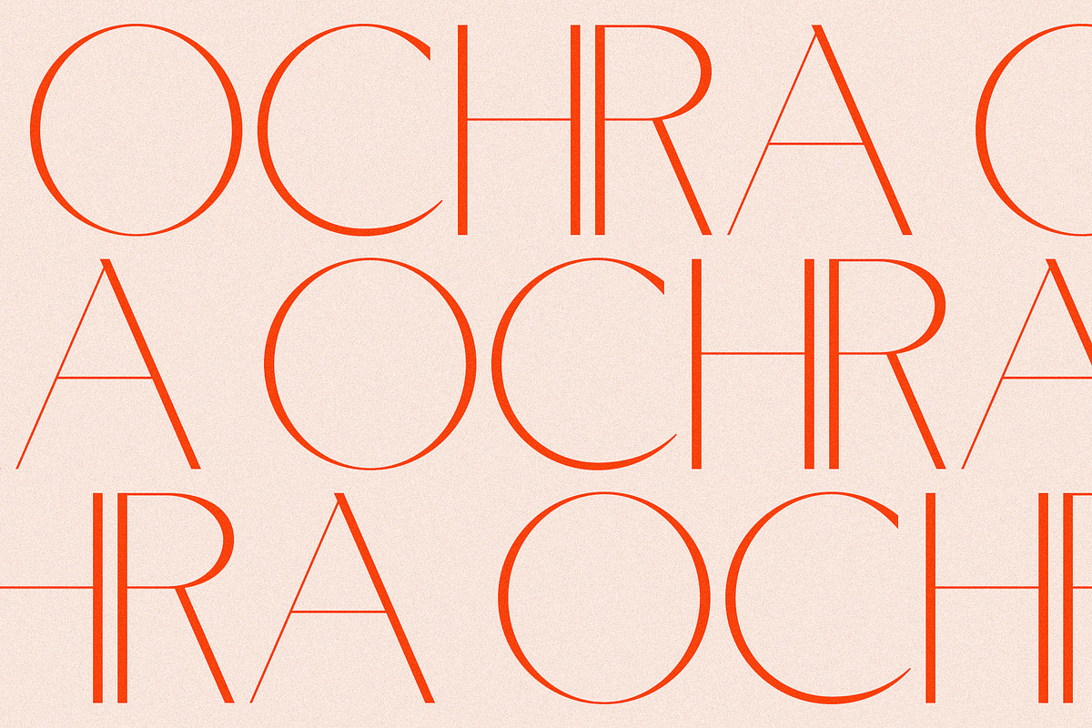 Ochra - Chic Trio Sans, a Sans Serif Font by Mikhail Fukurou (Photo 5 of 8)