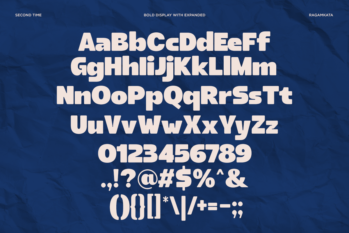 Second Time - Bold and Expanded Font, a Sans Serif Font by RagamKata (Photo 10 of 10)