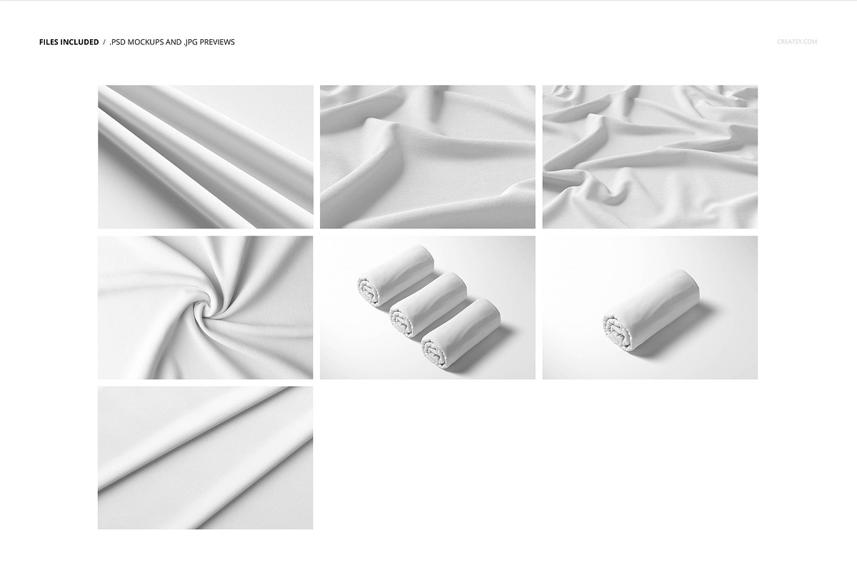 Brushed Polyester Fabric Mockup, a Merchandise Mockup by creatsy5 (Photo 2 of 13)