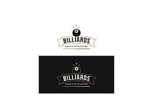 Billiard ball logo design with a cre, a Branding & Logo Template by LOGOCREATIVE