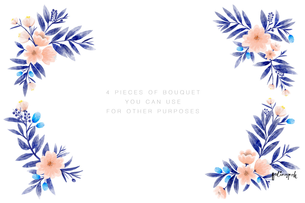 Watercolor Floral Wreath 4, an Illustration by hellopop design (Photo 3 of 3)