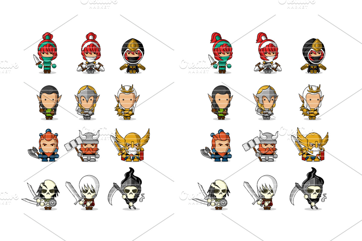 27 Fresh Fantasy Characters, an Illustration by Flat Icons (Photo 3 of 3)
