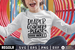 Diaper Loading Please Wait SVG