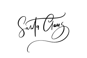 Christmas signature Santa Claus