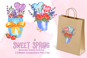 Sweet Spring Watercolor Collection, an Illustration by TanataDesign (Thumbnail 3 of 9)