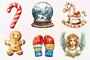 Vintage Drawing Christmas Clipart, an Illustration by Dream Creation (Thumbnail 5 of 7)