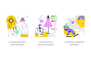 Art and Creativity with AI tools, a Technology Illustration by Visual Generation