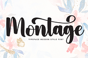 Montage | Script Font, a Handwritten Font by Scratchones (Thumbnail 1 of 9)
