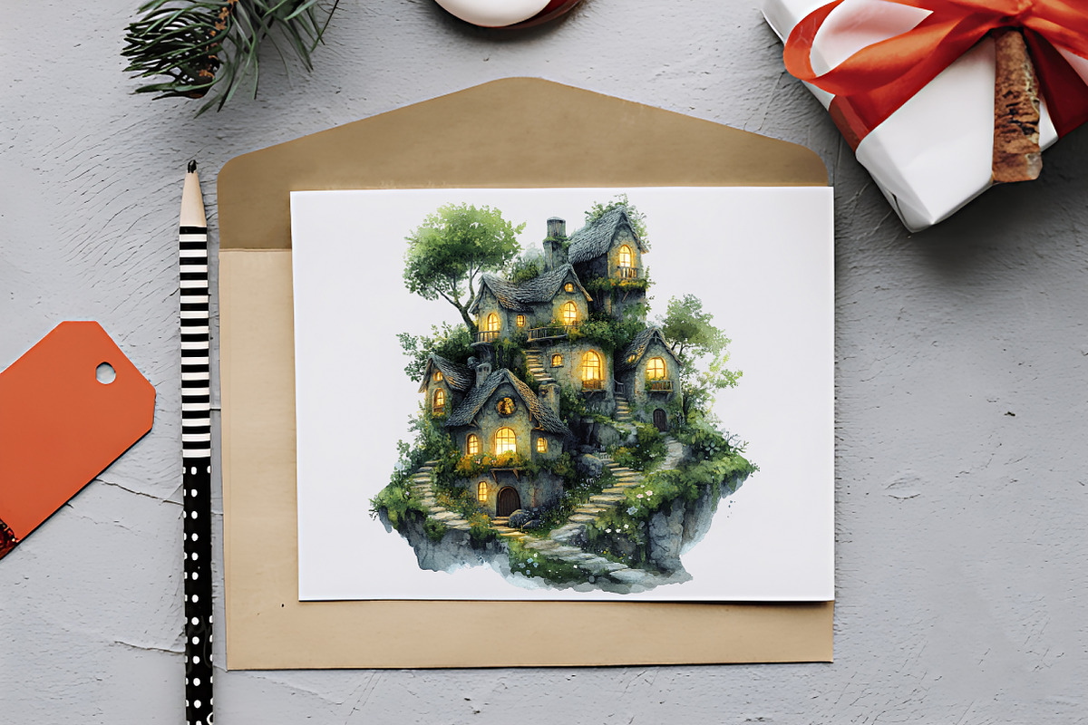 Enchanted Fairy House Clipart Png, an Illustration by RobertsArt (Photo 3 of 7)