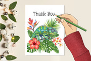 Watercolor Tropical Animals Clipart, an Illustration by Creative Art (Thumbnail 6 of 9)