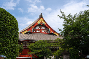 Senso-ji Temple Roof and Garden in Asakusa, Tokyo, Japan, an Architecture Photo by GoodGoods