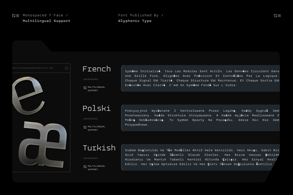 GC Robuto Mono-Futuristic Monospace, a Sans Serif Font by Glyphonic (Photo 7 of 16)