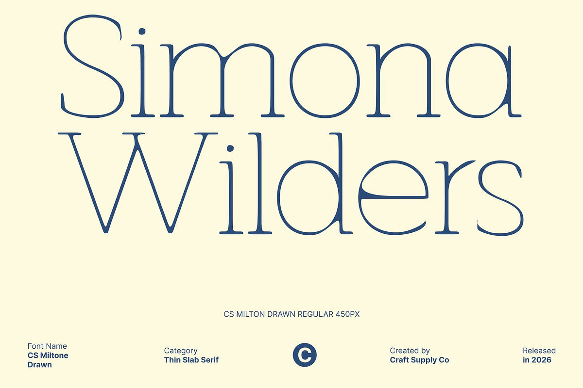 CS Miltone Drawn, a Serif Font by Craft Supply Co. (Photo 3 of 8)