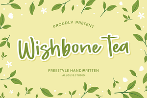Wishbone Tea Font, a Font by Allouse Studio