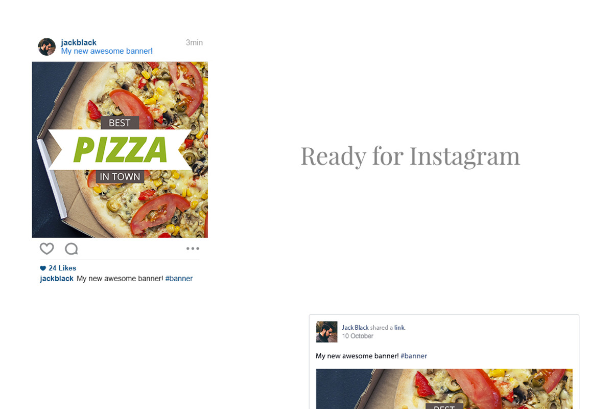 Food Social Media Banners, a Social Media Template by Web Donut (Photo 4 of 9)
